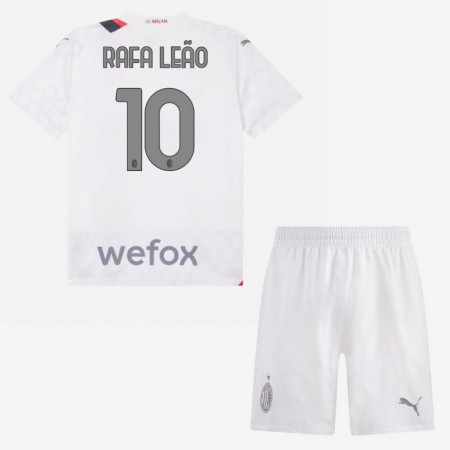 Fotbalový Komplet AC Milán Rafael Leao 10 Dětské Venkovní 2023-24 Krátký Rukáv (+ trenýrky)